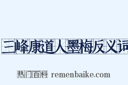 三峰康道人墨梅反义词是什么意思的图片